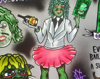 Old Gregg tattoo flash print