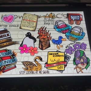 Billy Madison Tattoo flash print