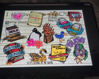 Billy Madison Tattoo flash print