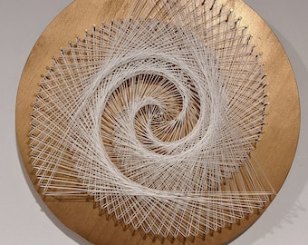 Triangle spiral string art