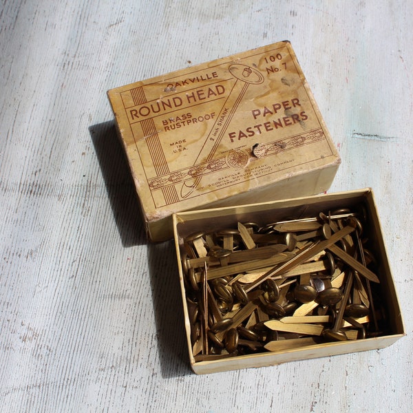 Vintage Oakville  paper fasteners