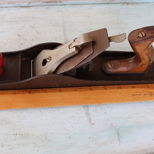 Vintage merkloze 13inch houten vliegtuig