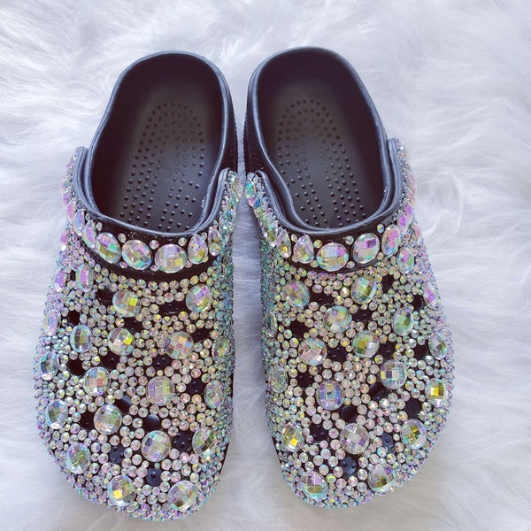 Bling Crocs Clogs With Rhinestone -Bedazzled Crocs Sandals -Custom Crocs Slide -Persoanlized For Women -Birthday Gift For Her