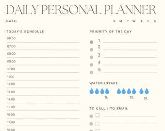 Planer dzienny, Zwiększenie produktywności, Harmonogram dzienny, Harmonogram czasowy, Lista e-mailowa, Spożycie wody, Pobieranie cyfrowe