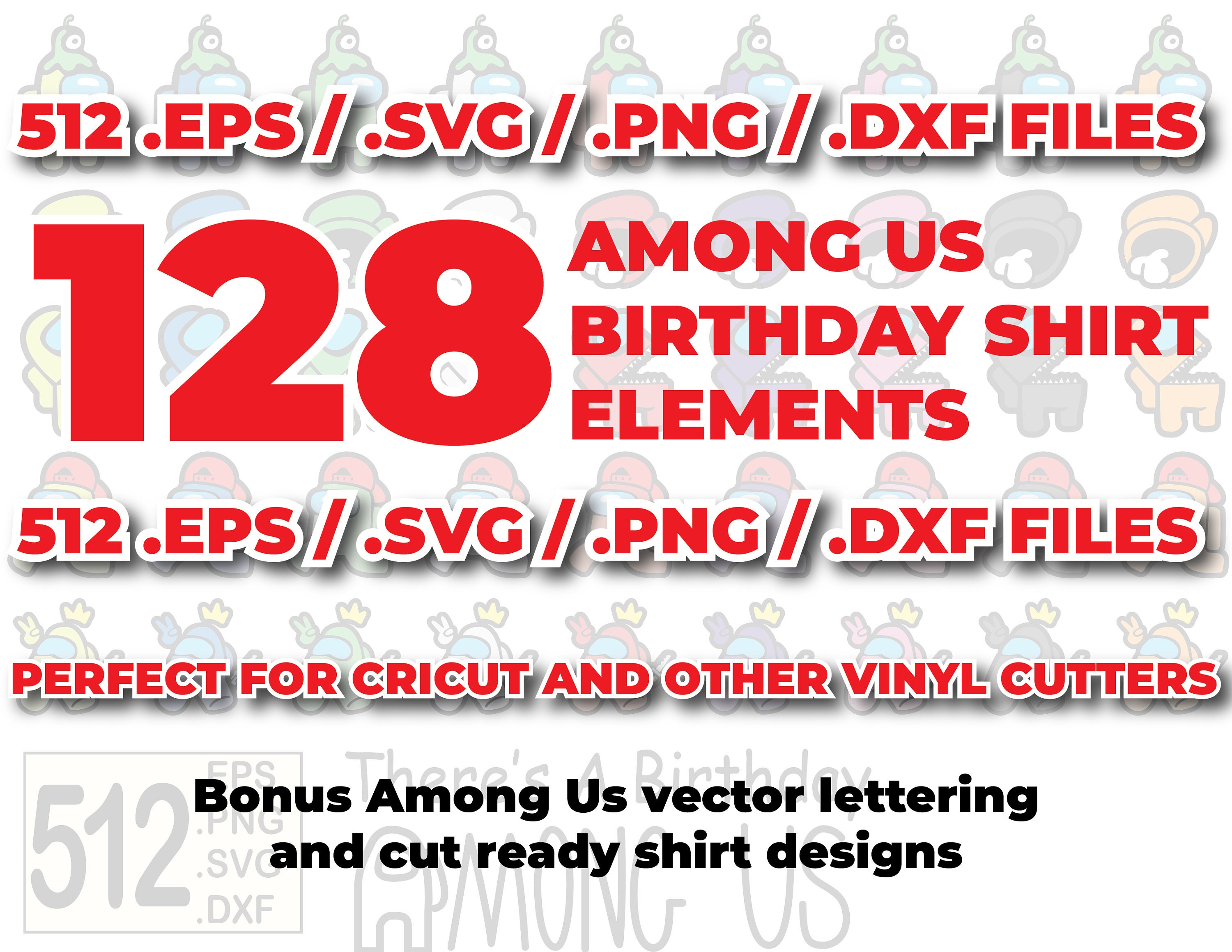 Among us SVG PNG DXF EPS - free svg files for cricut