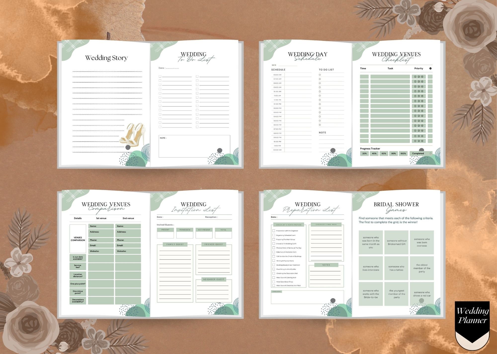 Wedding Planner Organizer Book Includes Checklists, Pockets, Countdown Wedding Planner Organizer Book Includes Checklists, Pockets, Countdown