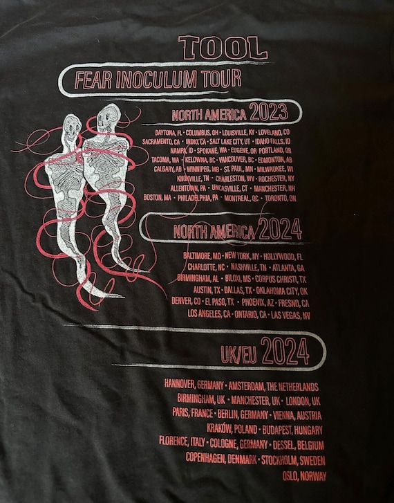 Tool Shirt Ontario California 2/17/24 Fear Inocul… - image 4
