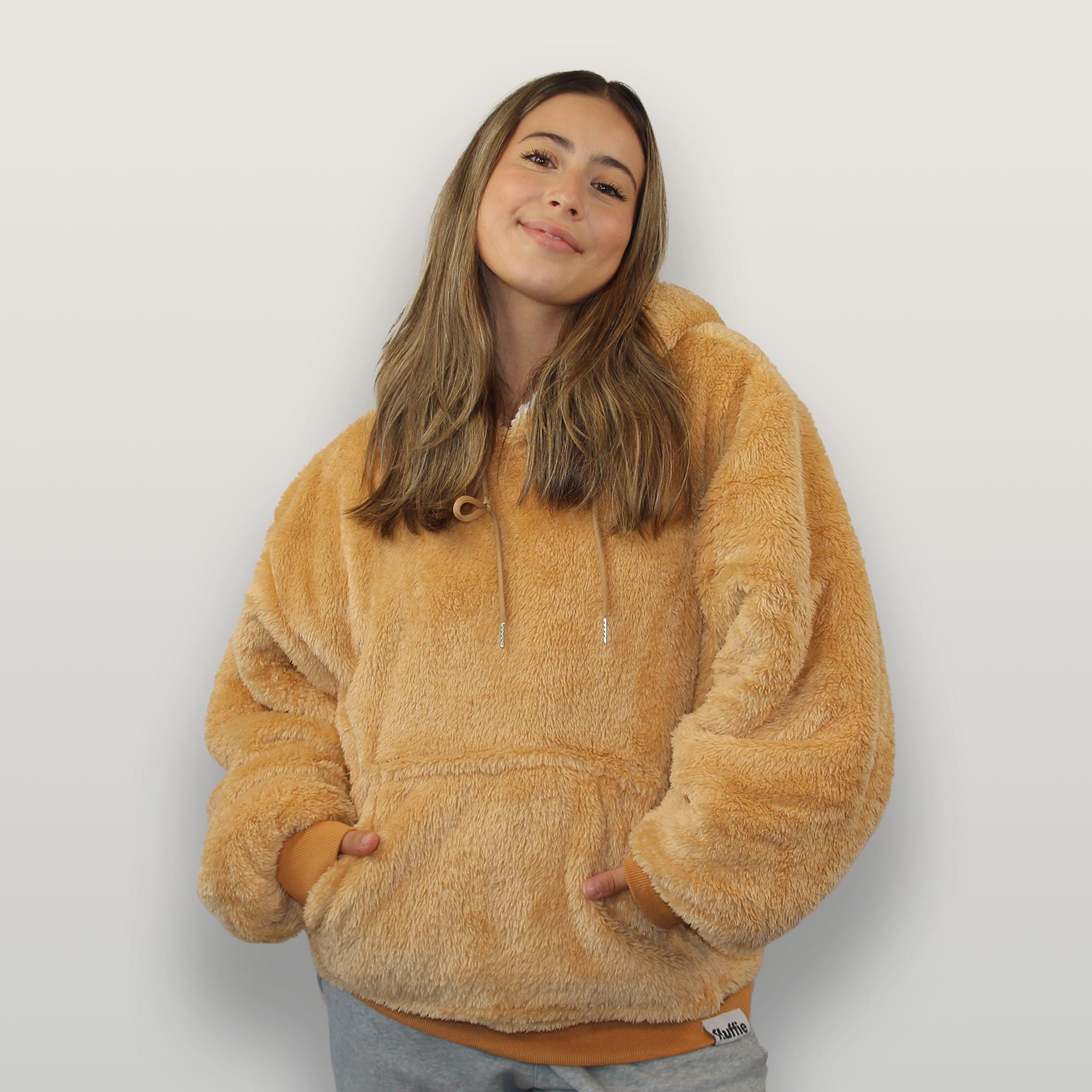 Fluffy fleece hoodie deals
