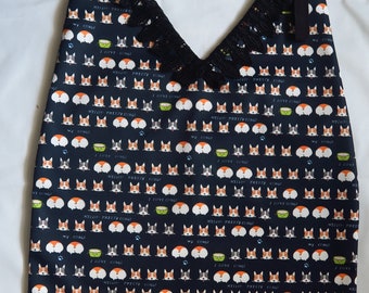 Adult Bib with corgi prints