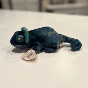 Rare-Vintage Original 1997 Rainbow Chameleon TY Beanie Baby