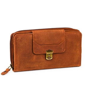 Leather Wallet Woman, Personalized Womens Zip Around Wallet With Phone Compartment, Monogram Wallet