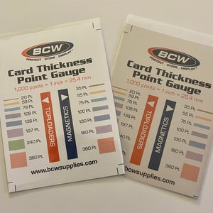 BCW TRADING CARD Dicken-Punkt-Messgerät - Digitale Datei - Sofortige Lieferung