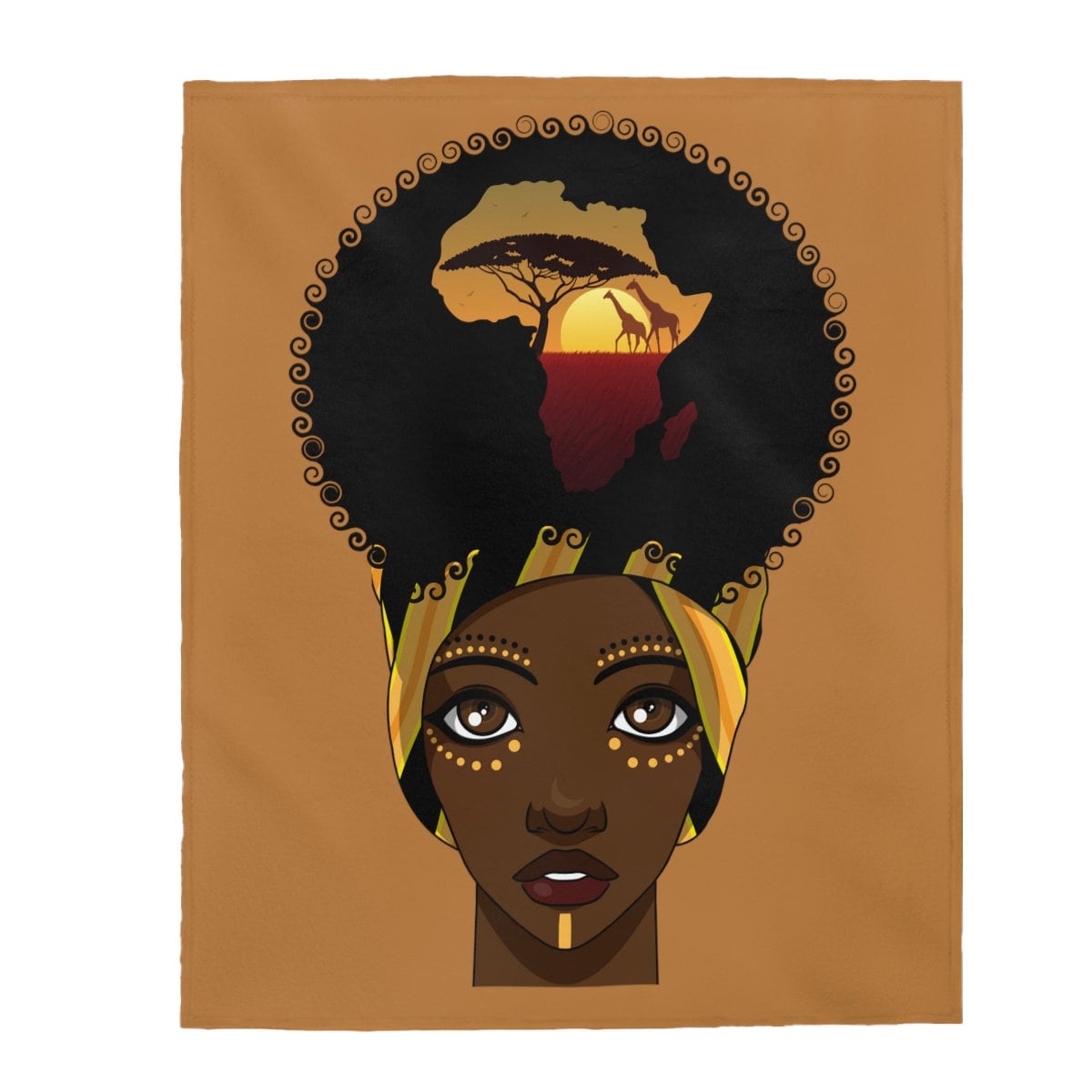 Afrocentric Blanket, African American Blanket, Afrocentric Throw