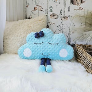 Cojín de peluche con cara sonriente, almohada de nube suave para habitación de niños pequeños, decoración de habitación infantil, bonito regalo para baby shower, accesorio bohemio para dormitorio infantil.
