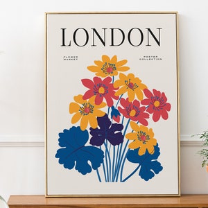 Flower Market London Print, England Flower Market London Poster, London Art, Printable Wall Art, Digital Wall Print, London Digital Download