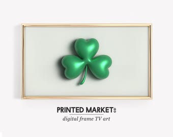 Cornice trifoglio 3D per TV: decorazioni per il giorno di San Patrizio (download digitale)