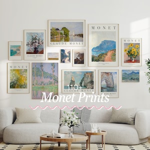 110+ stampe di Claude Monet da scaricare in digitale, set di pareti della galleria Eclectic MEGA BUNDLE, poster stampabile Monet Art, dipinto di Monet blu