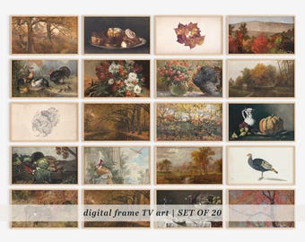 Fall Vintage Farmhouse Art Set: Thanksgiving Samsung Frame TV (Digital Download)