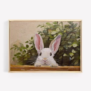 Vintage Easter Bunny Print: Cottagecore Rabbit Floral Decor (Digital Download)