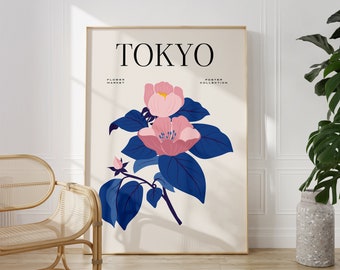 Flower Market Tokyo Print, Flower Market Japan Print, Wall Art Decor, Flower Market Tokyo Poster, Flower Market Poster, Wall Art Prints