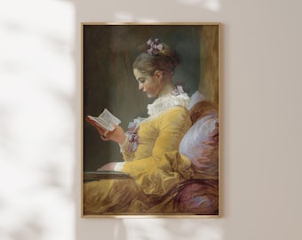 Victorian Woman Reading Portrait: Antique Art Print (Digital Download)