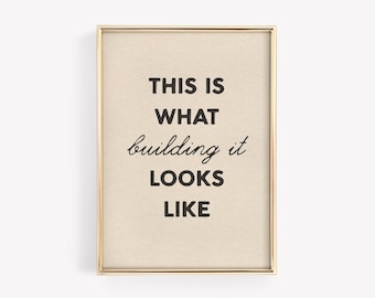 Inspirational Home Office Wall Art Print: Motivational Quote