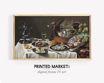 Thanksgiving Turkey Still Life Painting: Samsung Frame TV Art (Digital Download)