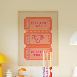 Custom Ticket Printable: Retro Bar Cart Wall Art (Digital Print) image 5