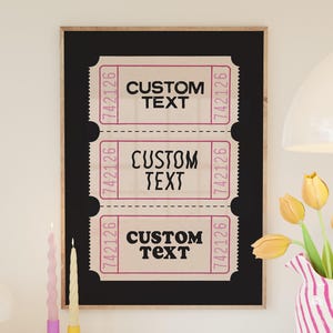 Custom Ticket Printable: Retro Bar Cart Wall Art (Digital Print) image 1