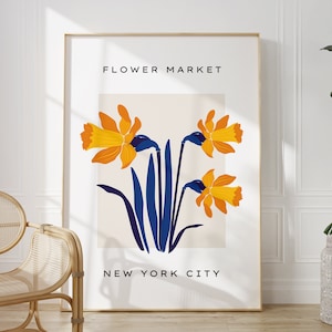 Flower Market NYC Print, Flower Market New York Print, Wall Art Decor, New York Poster, Flower Market Poster, New York City Wall Art Prints