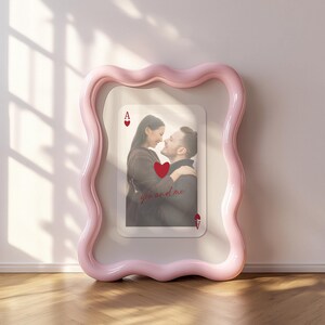 Custom Playing Cards Print, Photo Valentine&#39;s Day Gift for Her, Custom Poker Cards, Personalized Digital Wall Art, Romantic Bedroom Decor