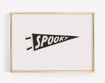 Colgante de bandera espeluznante para Halloween, impresión artística para dormitorio