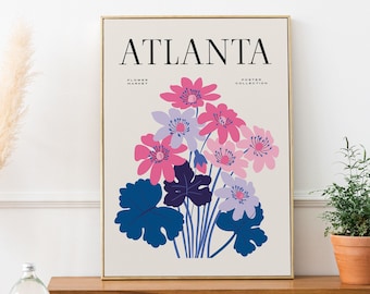 Atlanta Flower Market Art Print: Georgia Floral Poster (Digital Download)