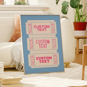 Custom Ticket Printable: Retro Bar Cart Wall Art (Digital Print) image 4