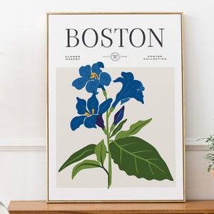 Flower Market Boston Print, Massachusetts Flower Market Poster, Digital Wall Prints, Wall Print Sets, Printable Wall Art, DIGITAL DOWNLOAD