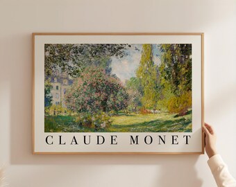 Monet Garten Poster | Impressionistische Wanddekoration | Vintage Poster | Home-Galerie-Stil