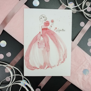 Schütze (23.11. – 21.12.) • Illustrierte Geburtstagskarte für Fashionistas, Gift Card