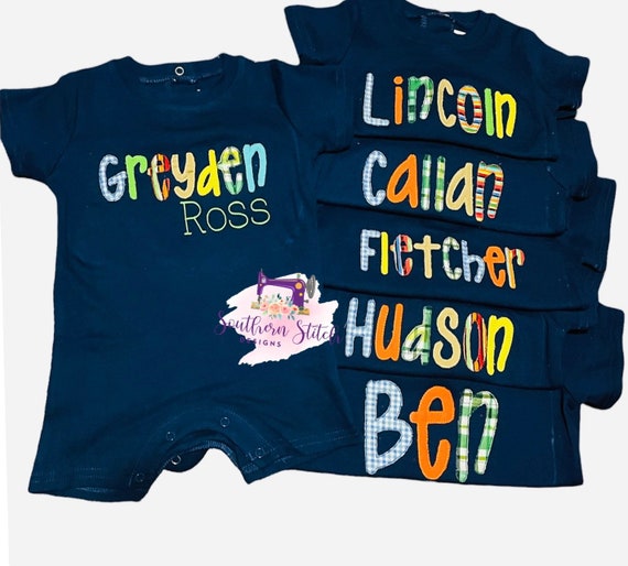 Appliqué Name Designs Etsy