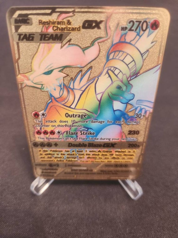 Reshiram & Charizard-GX (Rainbow Rare) - 217/214