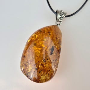 Brown Amber Pendant, Handmade Rare Amber Jewelry, Cognac Baltic Amber Cabochon, Amber Pendant, Pendant of Gemstone, Lithuanian Jewelry, Gift