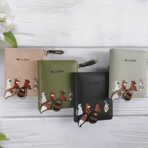 Animal Short Wallet, Purse Wallet, Card Holder, Gift for her