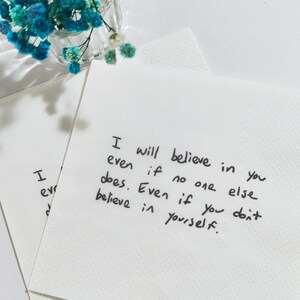 Personalisierte handgeschriebene Note Servietten, Handschrift Liebe Note Servietten, gedruckte Hochzeit Cocktail Servietten, Monogramm Servietten, Liebe Note