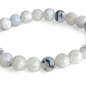 Original Rainbow moonstone Bracelets For men and women, Genuine Crystal Stone Beads Bracelet 8mm.