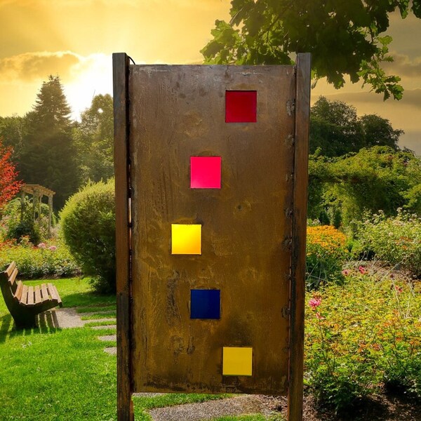 wünderschöne Stele Color - holen Sie sich  Farbe in Ihren Garten - Edelrost Hingucker Sichtschutz