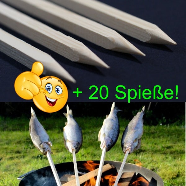 STECKERLFISCH SET Multihalter LEO für Feuerschalen und Grills einfach und günstig V2A Edelstahl