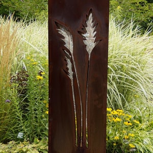 Garden stake "Wild Grass" privacy screen - simply stick it into the bed - handmade! approx. 120 large