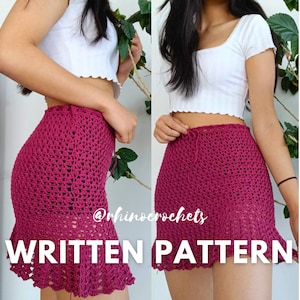 Crochet Skirt (Adagio) with Ruffles Written PDF Pattern / tutorial