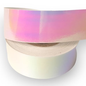 Iridescent Holographic Decorative Reflective Tape Hot Pink 3/4&quot; x 40 Feet