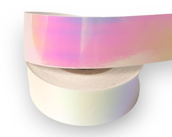 Iriserende holografische decoratieve reflecterende tape felroze 3/4 "x 40 voet