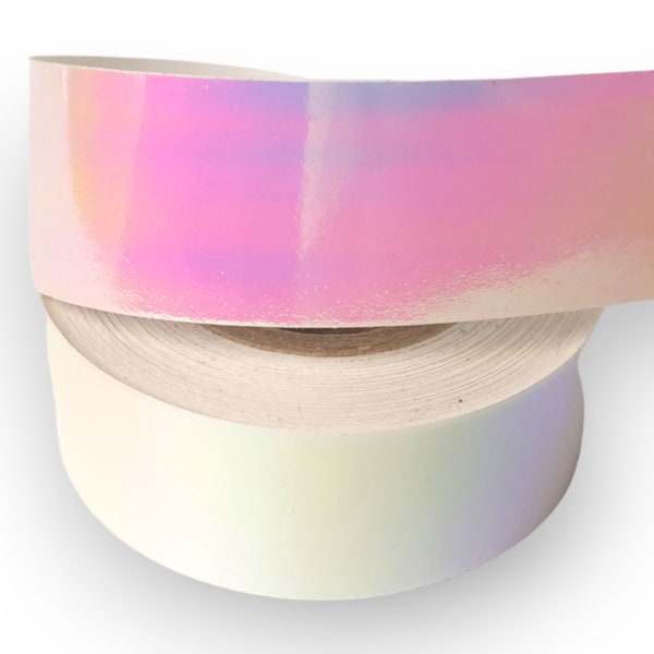 Iridescent Holographic Decorative Reflective Tape Hot Pink 3/4" x 40 Feet